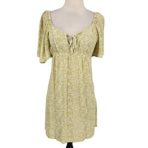 Billabong Floral Mini Dress – Size Small Babydoll Milkmaid Romantic